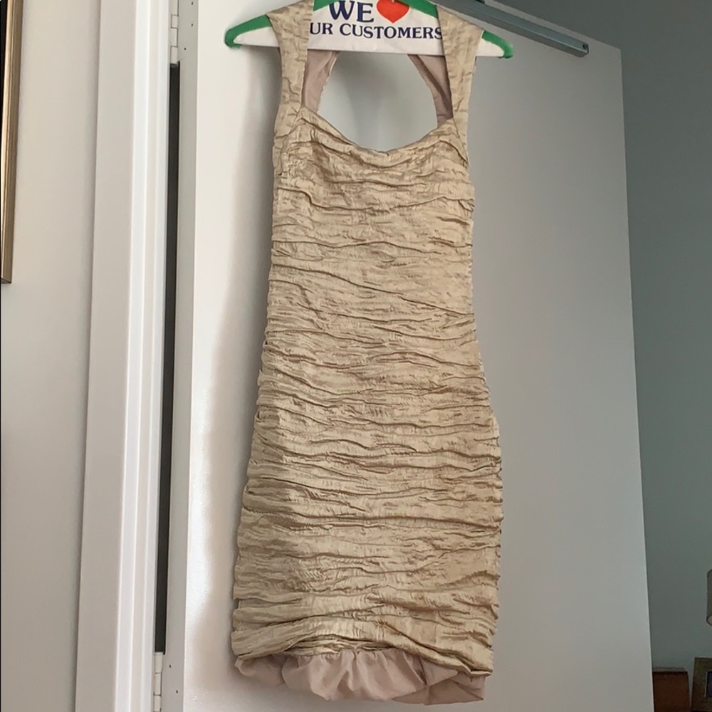 Nicole Miller Collection Gold Dress - Picture 1 of 5